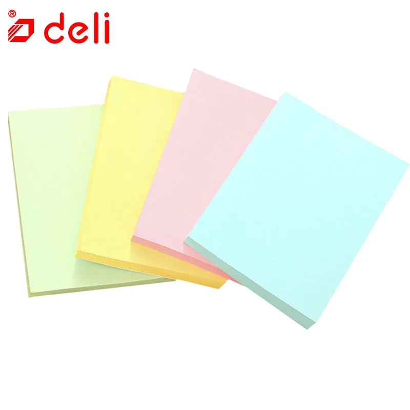 

Deli 1Pack Random Color Memo Paper Student Stationery Note Papers Self-Adhesive Mini Memo Pad School & Office Supplies 7156/7157