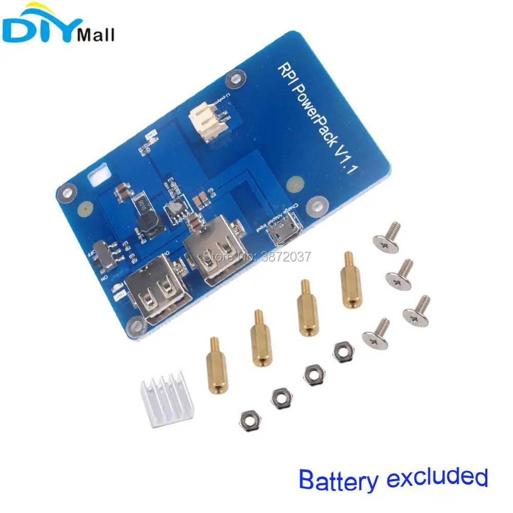 Lithium Battery Expansion Board Power Module Dual Double USB for Raspberry Pi 3 Model B 2 Model B
Lithium Battery Expansion Board Power Module Dual Double USB for Raspberry Pi 3 Model B 2 Model B