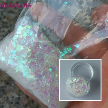 

1Bag(-50grams) Iridescent Chameleon Glitter Flakes Dust 4 Colors Transparent Holographic UV Gel Polish Nail Art Glitter PLA01#