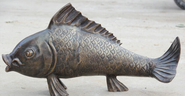 JP S0522 30" Larger Chinese Bronze Folk FengShui fish goldfish barracuda Statue sculpture
JP S0522 30" Larger Chinese Bronze Folk FengShui fish goldfish barracuda Statue sculpture