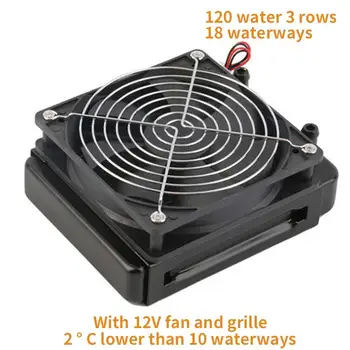 120mm Water Cooling CPU Cooler Row Heat Exchanger Rad 18 Waterway Water-cooled Radiator Water Drain 120 with Fan Cooling
120mm Water Cooling CPU Cooler Row Heat Exchanger Rad 18 Waterway Water-cooled Radiator Water Drain 120 with Fan Cooling