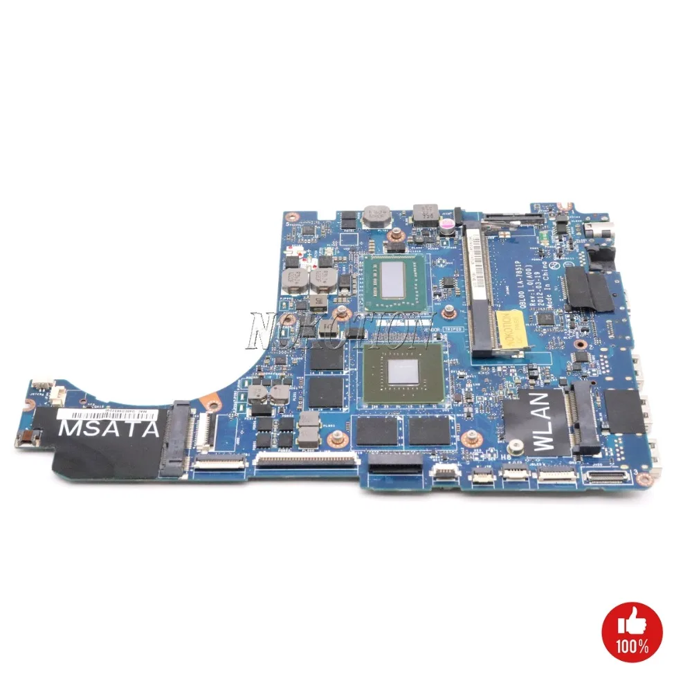 NOKOTION QBL00 LA-7851P CN-096MP0 096MP0 96MP0 For Dell XPS 15 L521X Laptop Motherboard 15.6" I7-3612QM CPU GT640M 2GB GDDR5
NOKOTION QBL00 LA-7851P CN-096MP0 096MP0 96MP0 For Dell XPS 15 L521X Laptop Motherboard 15.6" I7-3612QM CPU GT640M 2GB GDDR5