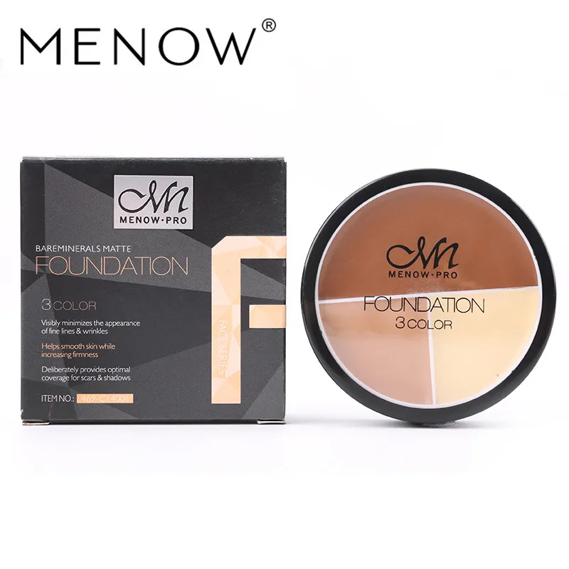 M.n Menow Double-effect Waterproof Oil Control Foundation Cream Moisturizing 3 color face concealer Shadow Cosmetic C14001 ~
M.n Menow Double-effect Waterproof Oil Control Foundation Cream Moisturizing 3 color face concealer Shadow Cosmetic C14001 ~