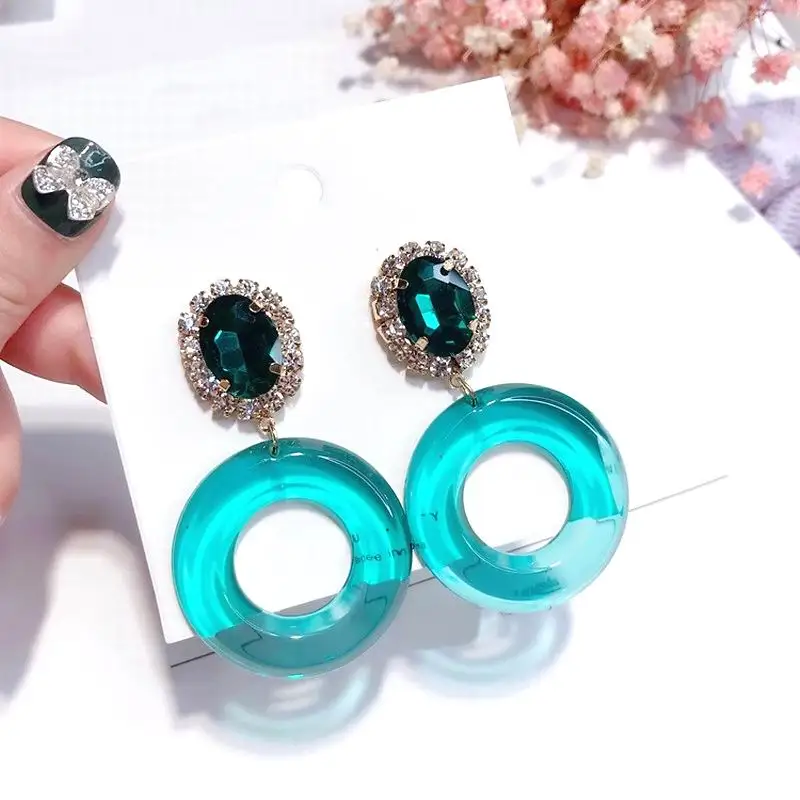 2018 Spring Summer Drop Earrings For Women Round Circle Design Fashion Jewelry Accessories Purple Green Colors Pendientes Bijoux
2018 Spring Summer Drop Earrings For Women Round Circle Design Fashion Jewelry Accessories Purple Green Colors Pendientes Bijoux