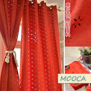 suede polyester fabric orange color flower burnout living room curtain modern style 140X260cm puching hole processing
suede polyester fabric orange color flower burnout living room curtain modern style 140X260cm puching hole processing