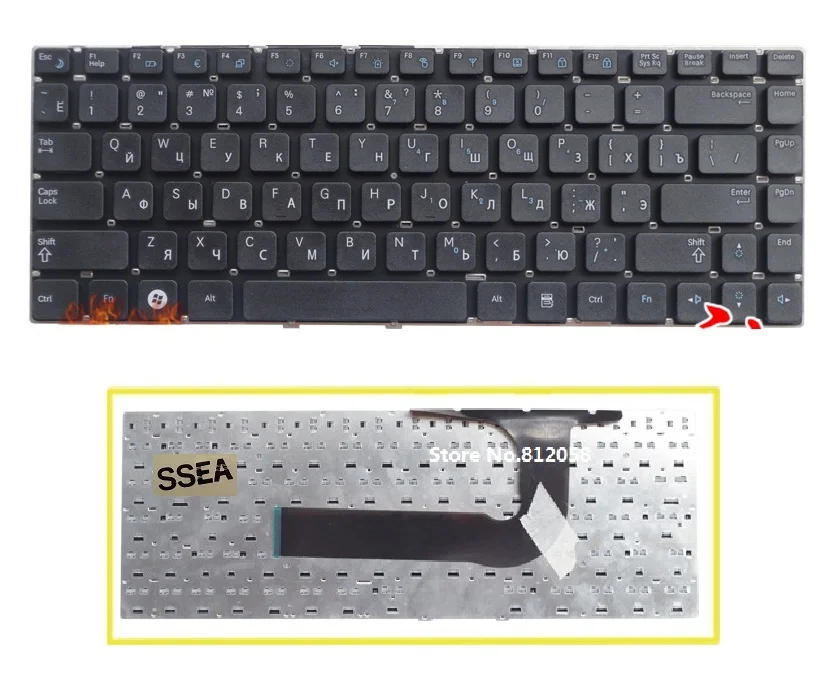 Новый ноутбук RU Клавиатура для SAMSUNG NP Q430 Q460 Q330 QX411 QX410 QX412 QX310 SF310 SF311 SF410 Русская |