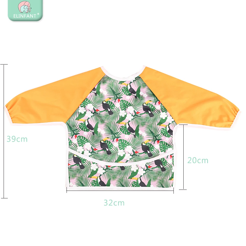Elinfant Long Sleeved Bib Waterproof Bibs for Babies and Toddlers with Pocket light weight bib washable one size feeding bibds
Elinfant Long Sleeved Bib Waterproof Bibs for Babies and Toddlers with Pocket light weight bib washable one size feeding bibds