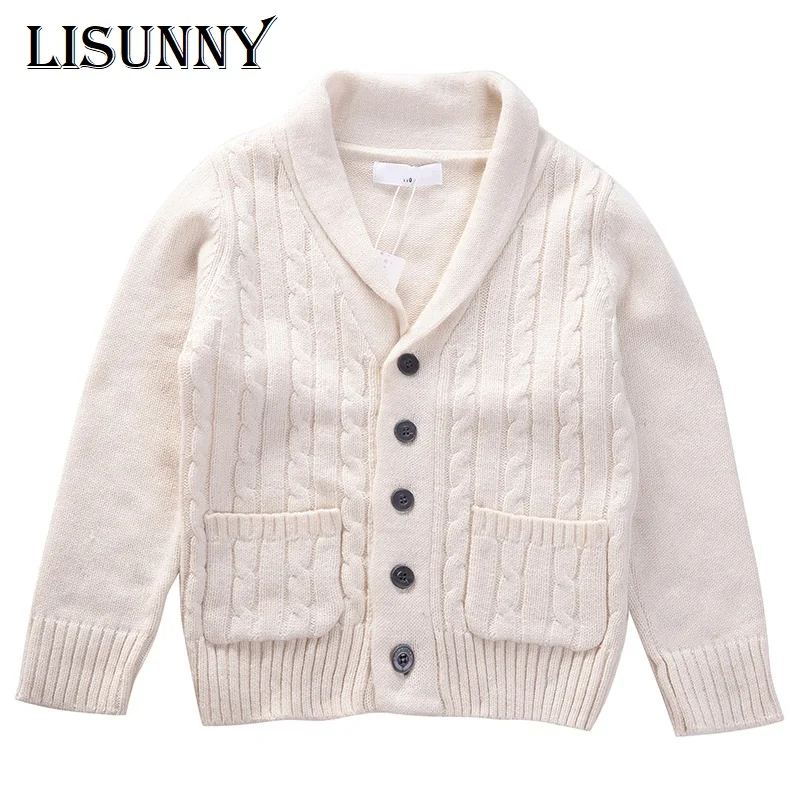 2019 New Autumn Winter Boys Sweaters cardigan Kids Cotton Coat Children Clothing pocket Baby Knitted turn down collar Coat 4T-8T
2019 New Autumn Winter Boys Sweaters cardigan Kids Cotton Coat Children Clothing pocket Baby Knitted turn down collar Coat 4T-8T