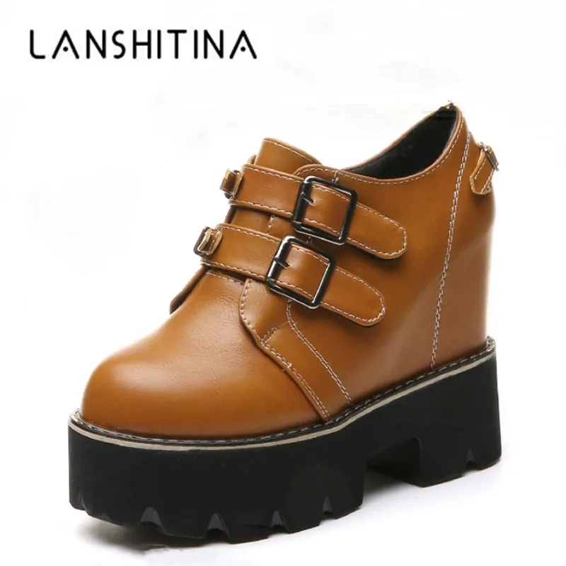 2018 New Autumn Women Punk Ankle Boots High Heels Boots Buckle Platform Wedge Shoes Women 12CM Heels Height Increasing Boats
2018 New Autumn Women Punk Ankle Boots High Heels Boots Buckle Platform Wedge Shoes Women 12CM Heels Height Increasing Boats