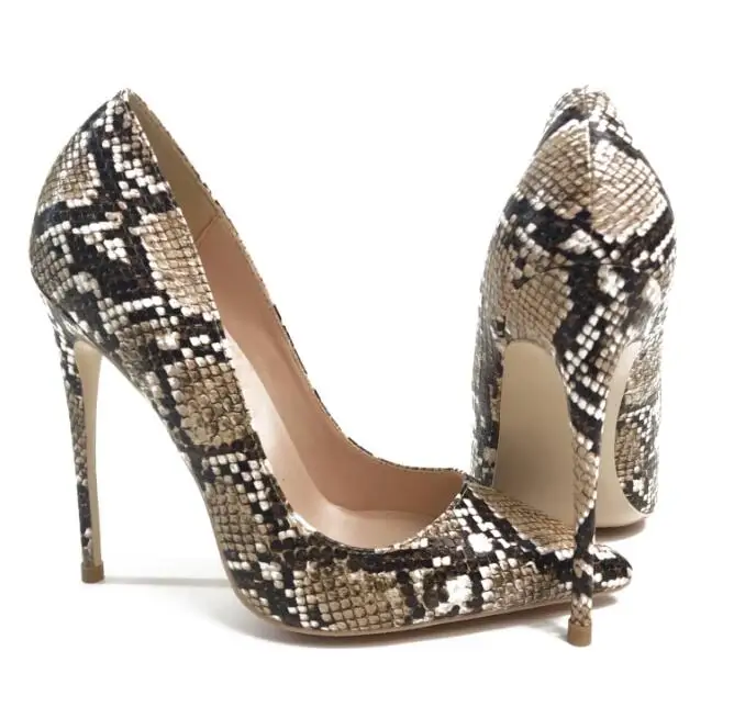 BONJEAN Sexy Snakeskin Leather High Heel Shoes Pointed Toe Thin Heels Woman Pumps 12CM/10CM/8CM Big size Party Dress Heels
BONJEAN Sexy Snakeskin Leather High Heel Shoes Pointed Toe Thin Heels Woman Pumps 12CM/10CM/8CM Big size Party Dress Heels