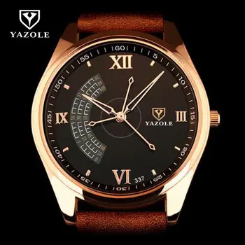 Luxury Original YAZOLE Men Watch Male Wrist Watch Gift Leather Quartz Round Dial Dress Wristwatches Black Brown 337
Luxury Original YAZOLE Men Watch Male Wrist Watch Gift Leather Quartz Round Dial Dress Wristwatches Black Brown 337
