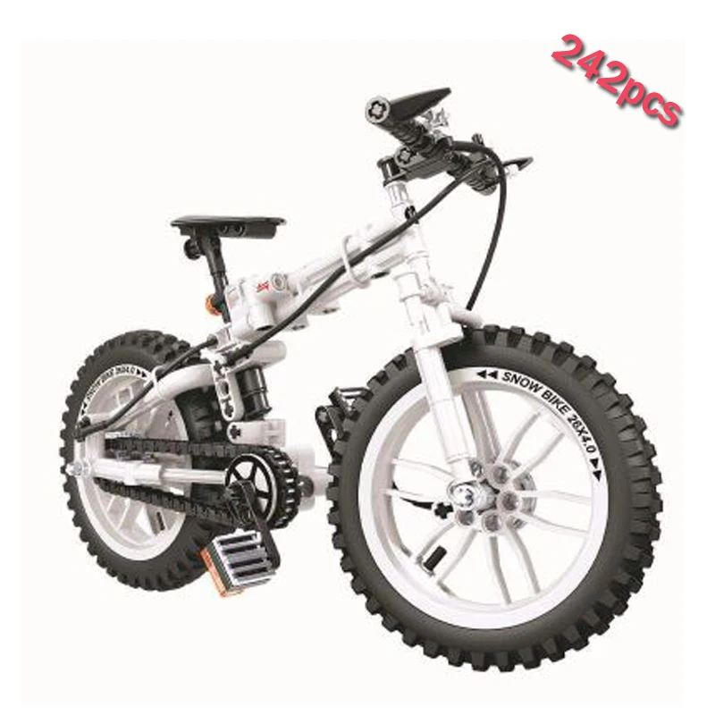 242pcs Technic City Foldable Bicycle DIY Plastic Bike Building Blocks Bricks Compatible LegoINGs Educational Toys for Children
242pcs Technic City Foldable Bicycle DIY Plastic Bike Building Blocks Bricks Compatible LegoINGs Educational Toys for Children