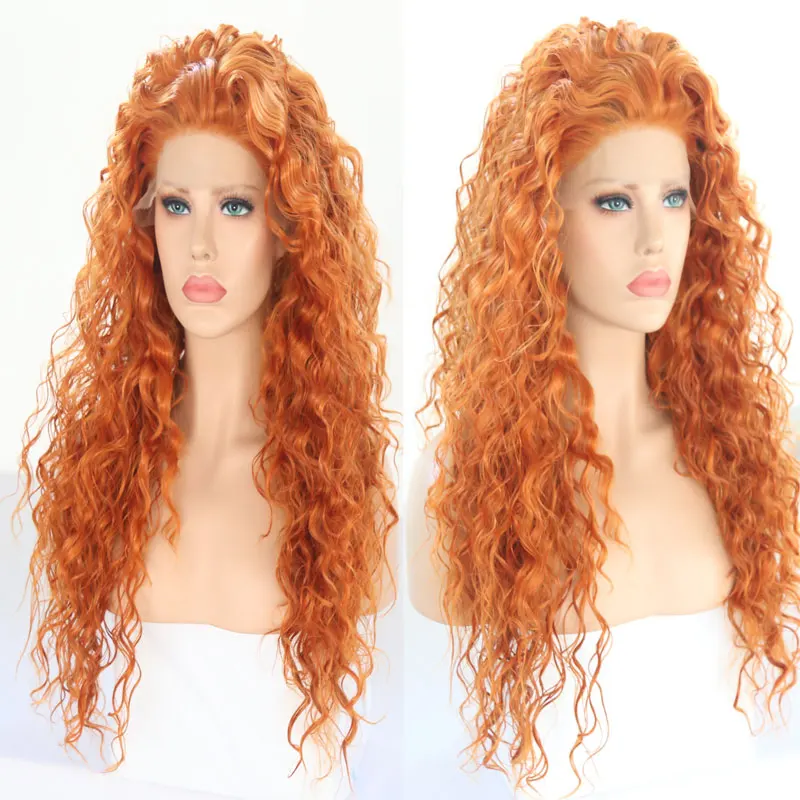 Bombshell Light Orange Color Bouncy Curly Synthetic Hand Tied Lace Front Wig Glueless Heat Resistant Fiber Hair For White Women
Bombshell Light Orange Color Bouncy Curly Synthetic Hand Tied Lace Front Wig Glueless Heat Resistant Fiber Hair For White Women