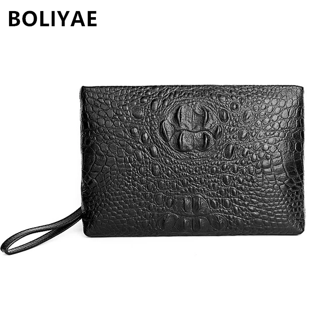 BOLIYAE Genuine Leather Men Envelope Clutch Wallet Crocodile pattern Business Bags Cellphone Document Hand Wristlet
BOLIYAE Genuine Leather Men Envelope Clutch Wallet Crocodile pattern Business Bags Cellphone Document Hand Wristlet