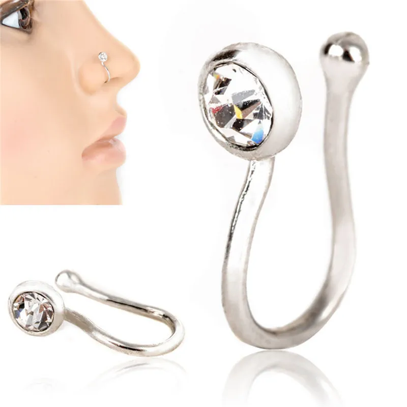 1Pair Rhinestone Non Piercing Nose Studs Hooks Bar Pin Nose Rings Body Piercing Jewelry For Women Body Piercing Jewelry 1.17cm
1Pair Rhinestone Non Piercing Nose Studs Hooks Bar Pin Nose Rings Body Piercing Jewelry For Women Body Piercing Jewelry 1.17cm