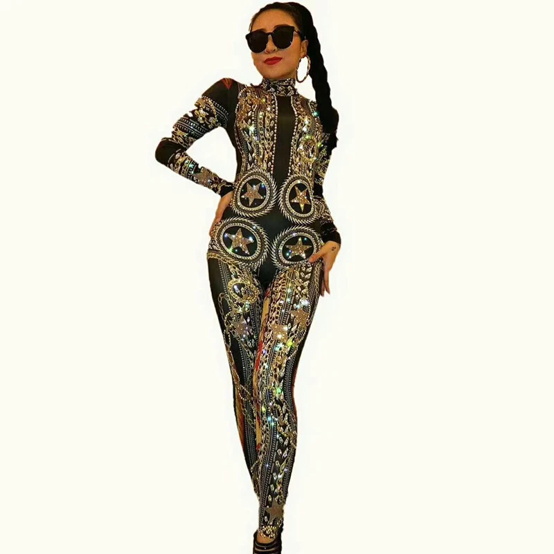 Pole Dance Black Crystals Sexy Rhinestone Bodysuit Female Singer DS DJ Nightclub Performance Rave Clothing Stage Wear DJ193
Pole Dance Black Crystals Sexy Rhinestone Bodysuit Female Singer DS DJ Nightclub Performance Rave Clothing Stage Wear DJ193
