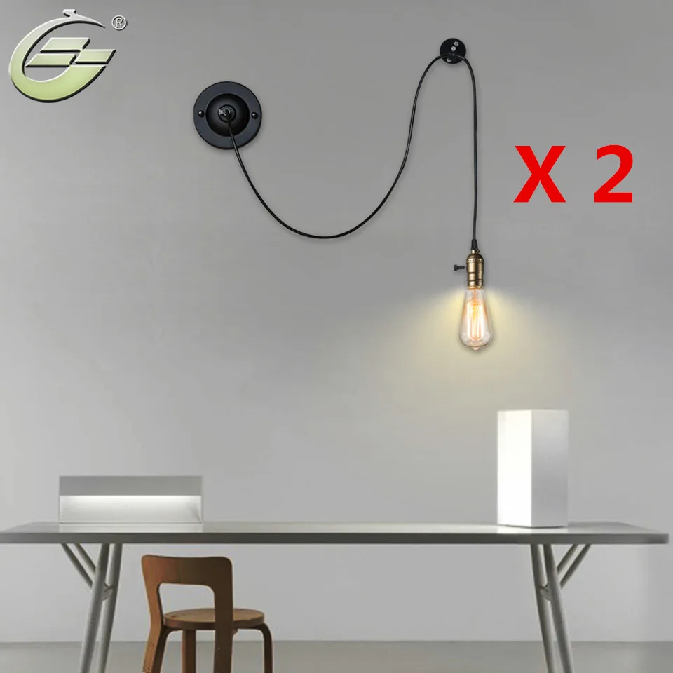 2pcs E27 Edison Bulb Loft Bedside wall Lamp Home Decoration Living Room Study Bar Cafe bedroom sconces wall lighting sconces
2pcs E27 Edison Bulb Loft Bedside wall Lamp Home Decoration Living Room Study Bar Cafe bedroom sconces wall lighting sconces