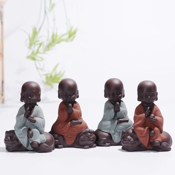 Hand Craft Purple Clay Buddhism Buddha Figurine Monk Statue Kongfu Tea Set Decor Buddha Monk Home Desktops Decor
Hand Craft Purple Clay Buddhism Buddha Figurine Monk Statue Kongfu Tea Set Decor Buddha Monk Home Desktops Decor