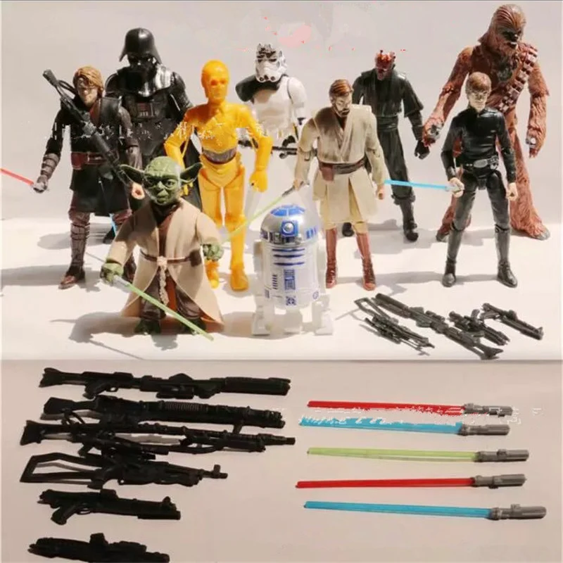 10 Pcs/set The Force Awakens Master Yoda Darth Vader Black Warrior Stormtrooper Force Awakens PVC Action Figure Toy
10 Pcs/set The Force Awakens Master Yoda Darth Vader Black Warrior Stormtrooper Force Awakens PVC Action Figure Toy