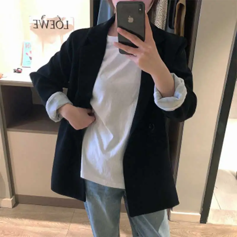 Blazer Feminino Ladies Blazer Suit Jacket Female 2019 New Spring Long Sleeve One Button Suit Blazer Women Blaser Mujer black
Blazer Feminino Ladies Blazer Suit Jacket Female 2019 New Spring Long Sleeve One Button Suit Blazer Women Blaser Mujer black