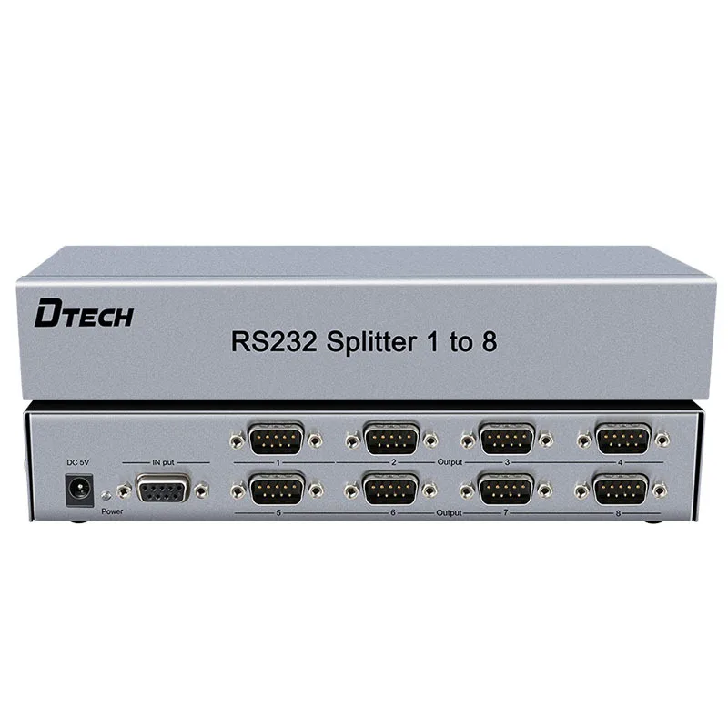 DT-5048 active RS232 serial port distributor one point eight industrial grade serial port distributor 1 in 8 out with power
DT-5048 active RS232 serial port distributor one point eight industrial grade serial port distributor 1 in 8 out with power