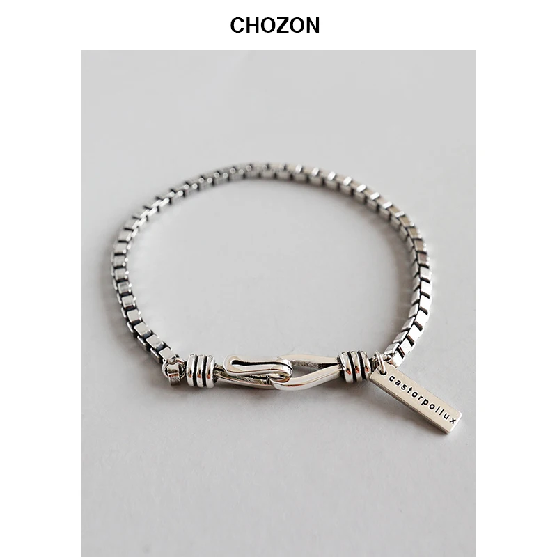 Korean S925 sterling silver jewelry designer vintage fine thick box chain bracelet lover bracelet silver jewelry
Korean S925 sterling silver jewelry designer vintage fine thick box chain bracelet lover bracelet silver jewelry