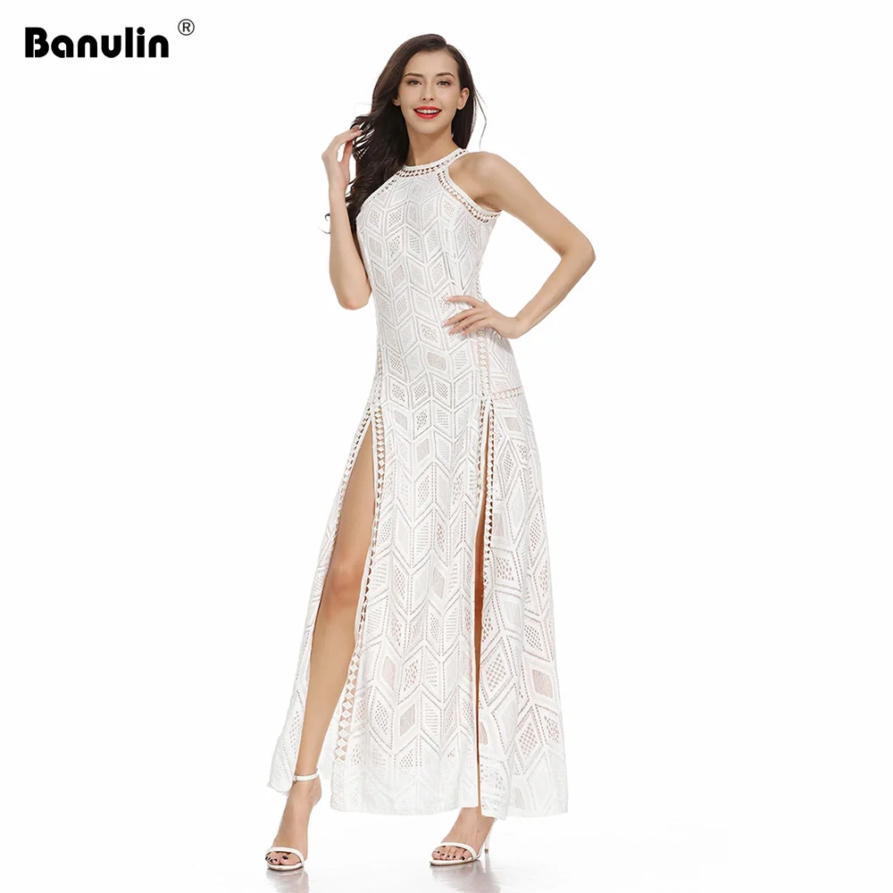 New Elegant Halter Ladies Lace Hollow Out embroidery Backless Evening Maxi Dress Women Vintage Party Long Dresses Vestidos Robe
New Elegant Halter Ladies Lace Hollow Out embroidery Backless Evening Maxi Dress Women Vintage Party Long Dresses Vestidos Robe