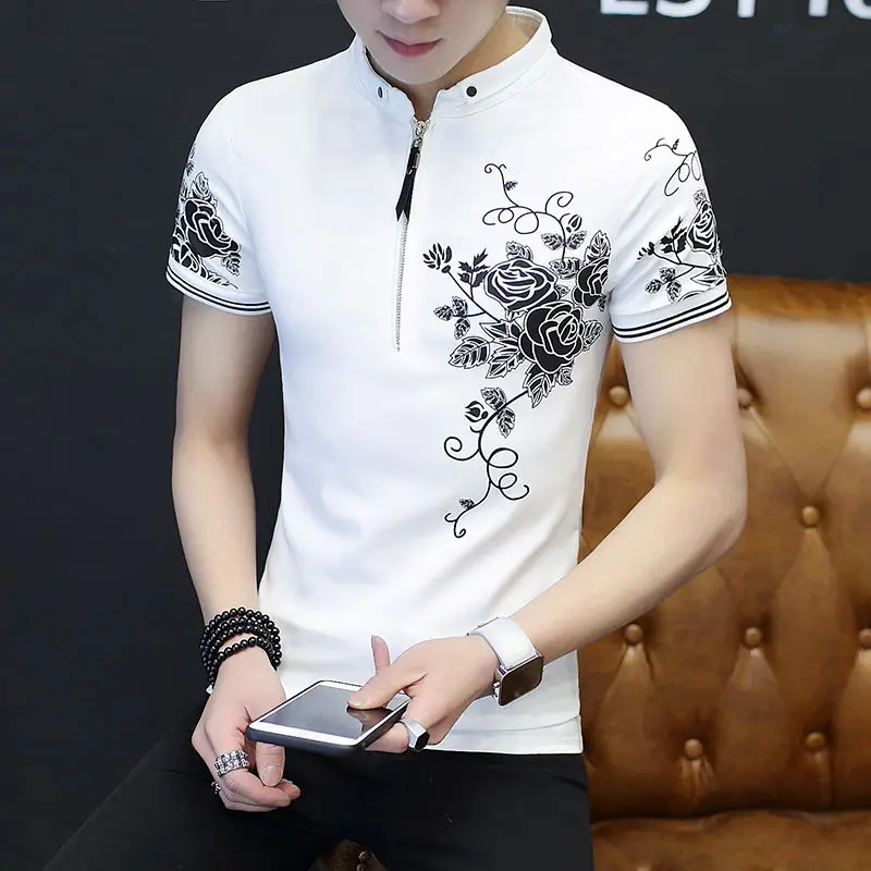 Short-sleeved T-shirt Men's Summer 2019 New Korean Leisure Men's Shirt for Youth streetwear off white
Short-sleeved T-shirt Men's Summer 2019 New Korean Leisure Men's Shirt for Youth streetwear off white