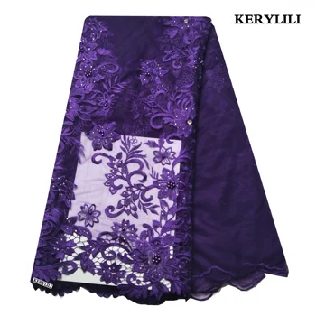 New Arrival Purple Lace Party Dress African Net French Lace Fabric Tulle Nigerian Wedding Sewing 5 Yards KRL-28762
New Arrival Purple Lace Party Dress African Net French Lace Fabric Tulle Nigerian Wedding Sewing 5 Yards KRL-28762