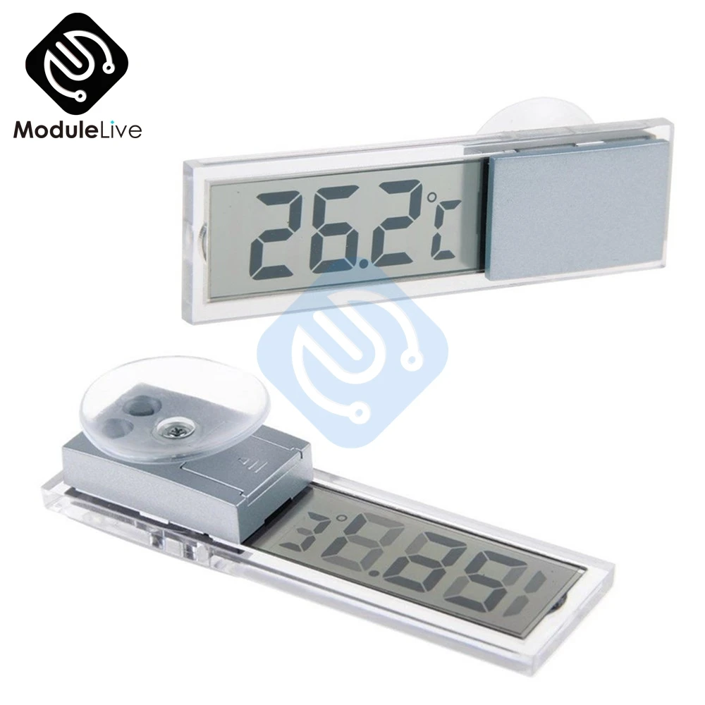 Mini LCD Digital Display Auto Car Thermometer With Suction Cup AG10 Button Cell Battery Temperature Measuring Range -20 -110
Mini LCD Digital Display Auto Car Thermometer With Suction Cup AG10 Button Cell Battery Temperature Measuring Range -20 -110