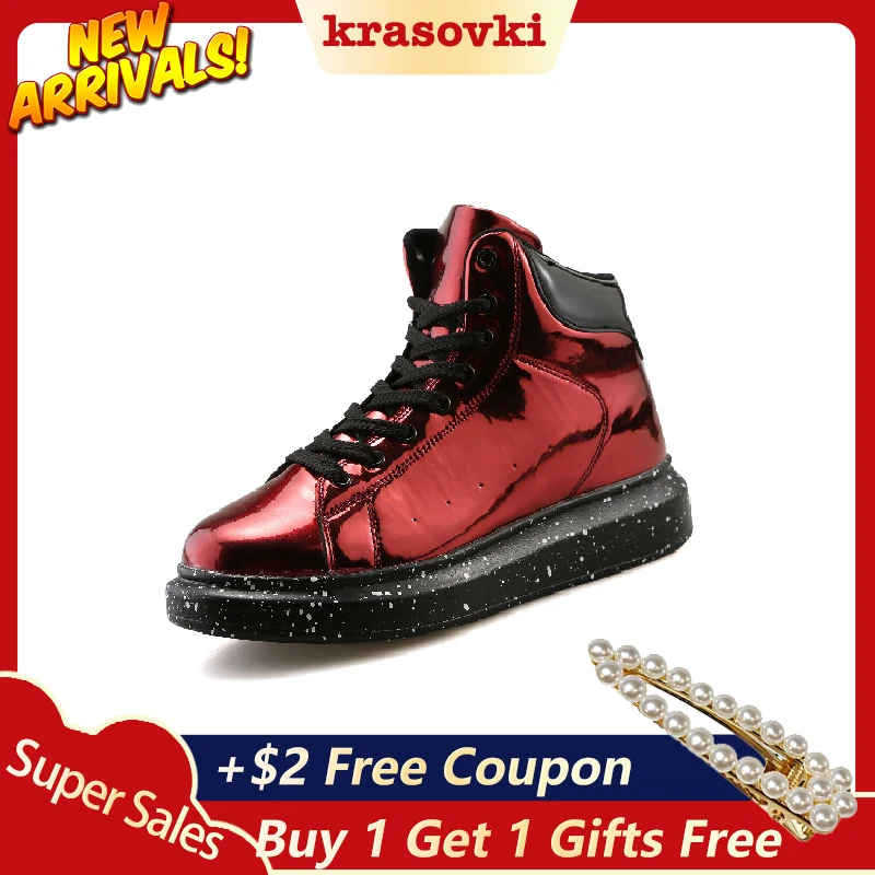 Krasovki Autumn Winter New Painted Leather Thick Bottom High Upper Board Shoes Dropshipping Fashion Mirror Shoes Leather Shoes
Krasovki Autumn Winter New Painted Leather Thick Bottom High Upper Board Shoes Dropshipping Fashion Mirror Shoes Leather Shoes