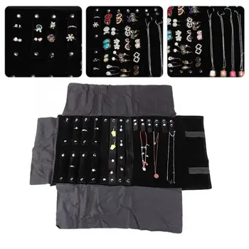 Multi-functional Jewelry Storage Bag Earrings Holder Necklace Bracelet Organizer Holder Tray Black packaging Jewelry Storage j
Multi-functional Jewelry Storage Bag Earrings Holder Necklace Bracelet Organizer Holder Tray Black packaging Jewelry Storage j