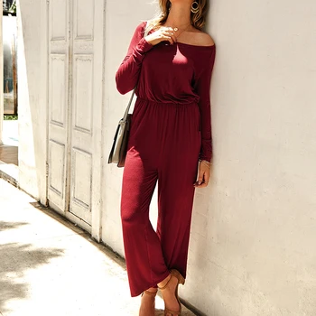 Ladies Casual Long Sleeve Playsuit Romper Women Solid One Shoulder Casual Holiday Playsuit Long Pants Three Color Jumpsuit
Ladies Casual Long Sleeve Playsuit Romper Women Solid One Shoulder Casual Holiday Playsuit Long Pants Three Color Jumpsuit