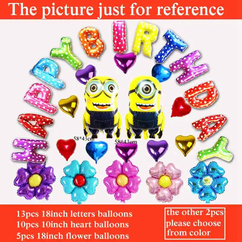 30pcs/lot minions foil balloon for happy birthday party balloons set A2 foil material letters minions balloon
30pcs/lot minions foil balloon for happy birthday party balloons set A2 foil material letters minions balloon