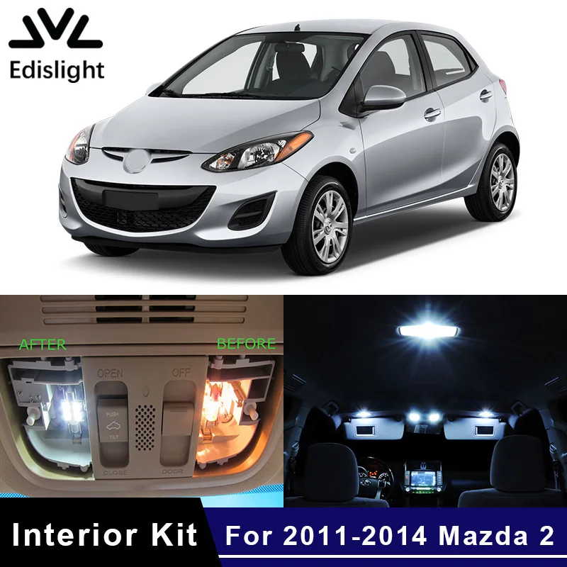 Edislight 8Pcs White Ice Blue Canbus LED Lamp Car Bulb Interior Package Kit For 2011-2014 Mazda 2 Dome Trunk License Plate Light
Edislight 8Pcs White Ice Blue Canbus LED Lamp Car Bulb Interior Package Kit For 2011-2014 Mazda 2 Dome Trunk License Plate Light