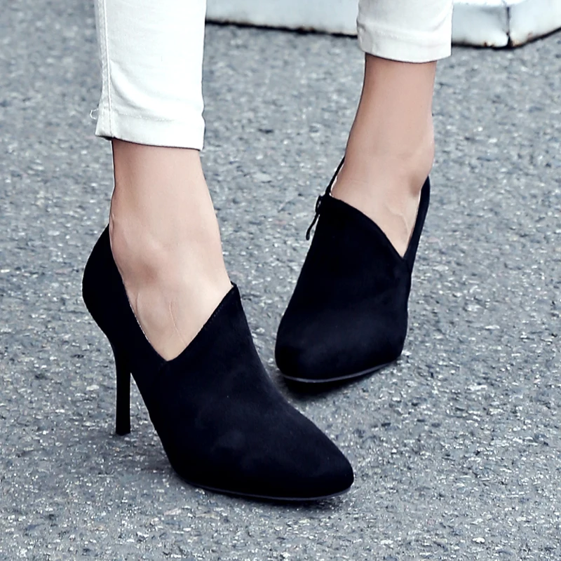 2016 NEW Spring Winter Women Pumps Pointed Toe Zipper Women Shoes Suede Leather Thin Heels Shoes Big Size 34-43
2016 NEW Spring Winter Women Pumps Pointed Toe Zipper Women Shoes Suede Leather Thin Heels Shoes Big Size 34-43