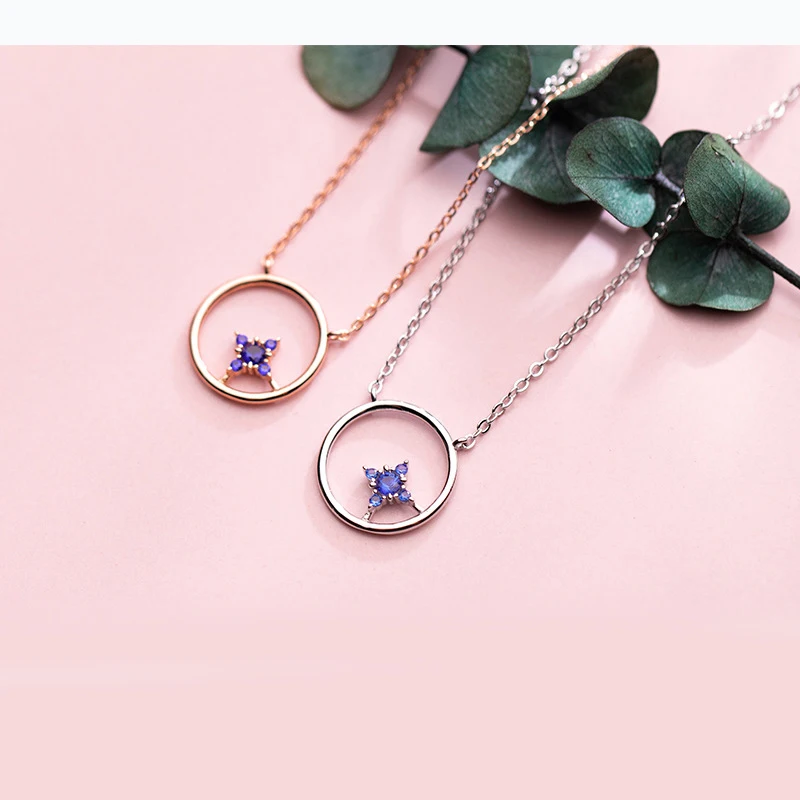 MloveAcc Hot Style 100% Real 925 Sterling Silver Lucky Circle Blue Zirconia Flower Pendant Necklaces for Women Sterling-Silver
MloveAcc Hot Style 100% Real 925 Sterling Silver Lucky Circle Blue Zirconia Flower Pendant Necklaces for Women Sterling-Silver