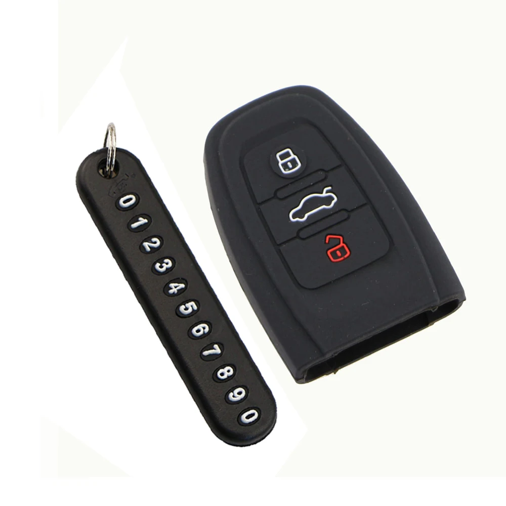 Silica Gel Car Key Cover Case with Phone Number Card Key Chain for Audi A1 A3 A4 A5 A6 A7 A8 Q5 Q7 R8 TT S5 S6 S7 S8 SQ5 RS5
Silica Gel Car Key Cover Case with Phone Number Card Key Chain for Audi A1 A3 A4 A5 A6 A7 A8 Q5 Q7 R8 TT S5 S6 S7 S8 SQ5 RS5
