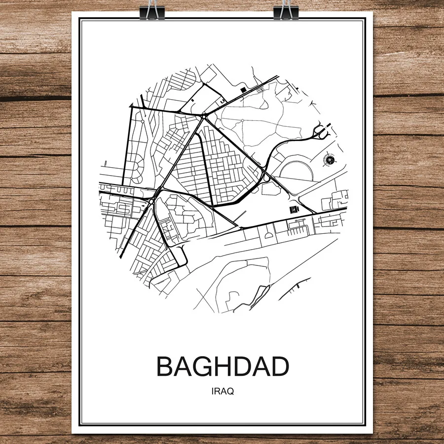 World City Street Map BAGHDAD Iraq Print Poster Abstract Coated Paper Bar Pub Living Room Home Decoration Wall Sticker 42x30cm
World City Street Map BAGHDAD Iraq Print Poster Abstract Coated Paper Bar Pub Living Room Home Decoration Wall Sticker 42x30cm