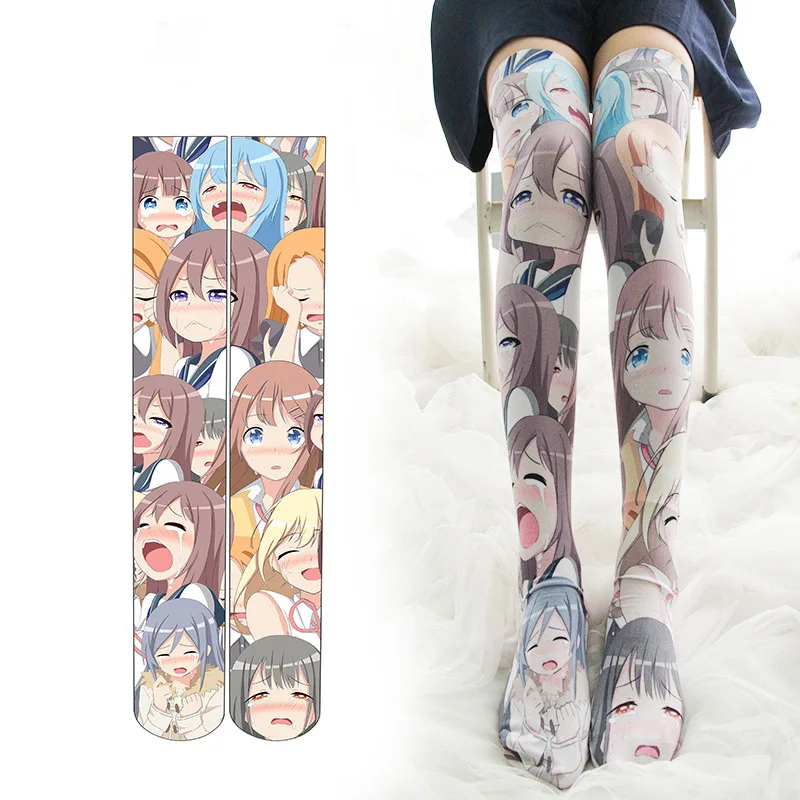 Lolita Girls Women Stockings Anime Crying Girl Face Printed Velvet Long Stocking Kawaii Overknee Tights Socks
Lolita Girls Women Stockings Anime Crying Girl Face Printed Velvet Long Stocking Kawaii Overknee Tights Socks