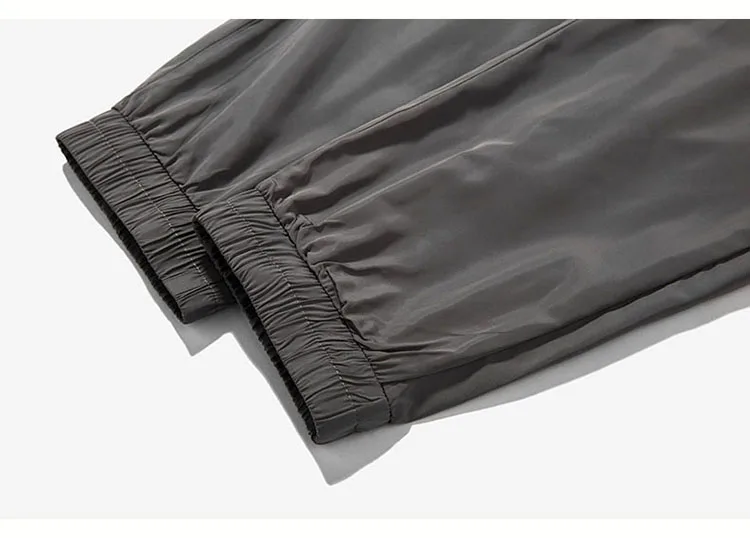 Aolamegs Men Casual Pants Spliced Color Waterproof Jogger Pants Fashion Design Drawstring Trousers High Street Male Pants S-XXL (10)