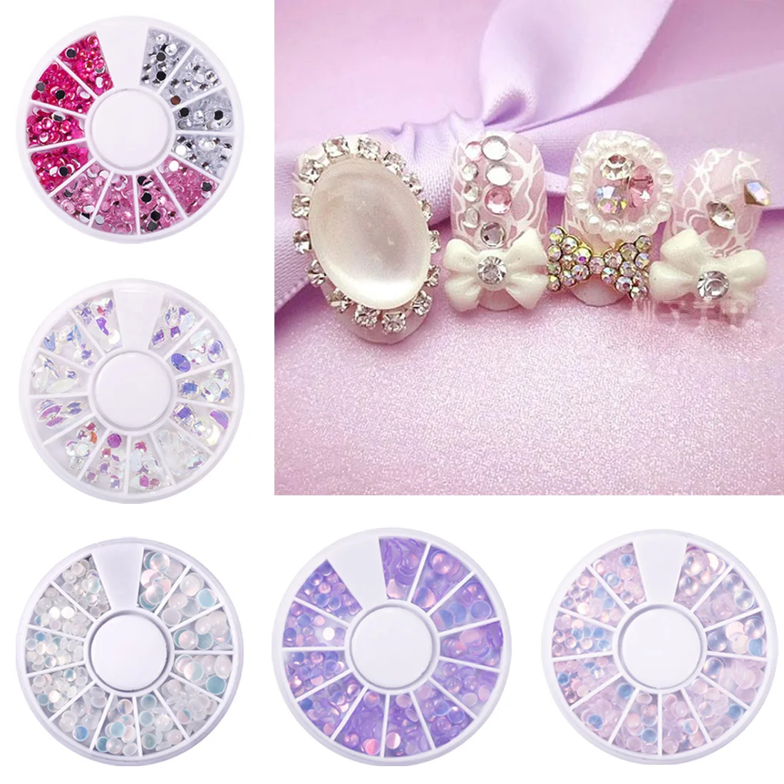3D DIY Charming Shiny Diamond Nail Sticker Rhinestone in Wheel Design Stone Nail Art Decorations
3D DIY Charming Shiny Diamond Nail Sticker Rhinestone in Wheel Design Stone Nail Art Decorations