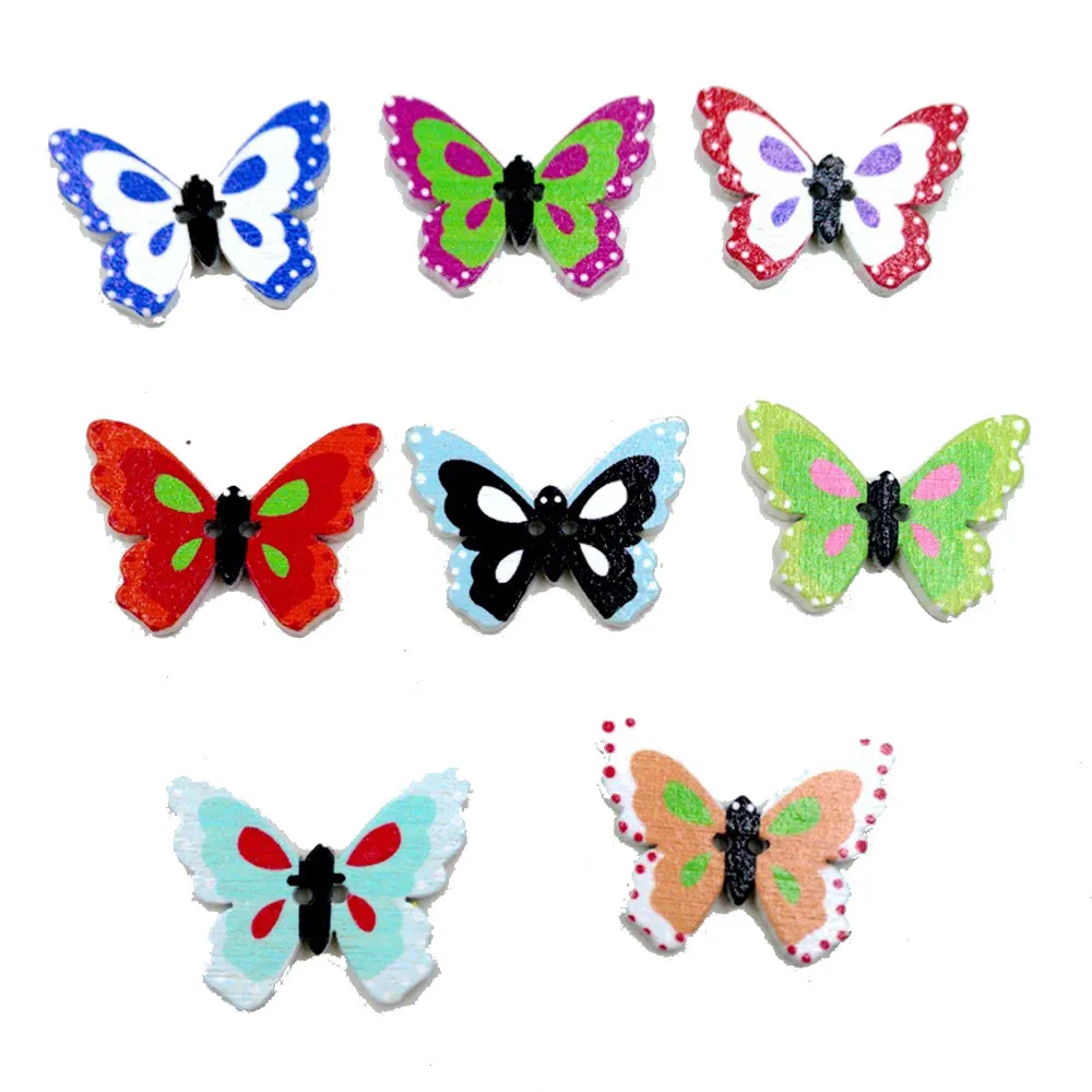 100PCS Wooden Buttons Butterfly Shape Mixed Color 2 holes Sewing Scrapbook DIY Color butterfly button #B
100PCS Wooden Buttons Butterfly Shape Mixed Color 2 holes Sewing Scrapbook DIY Color butterfly button #B