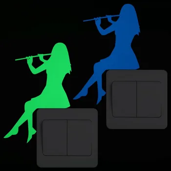 Girl Play the Flute Luminous Switch Sticker Home Decor Glow in the Dark Music Wall Art Sticker Musical Instrument Sticker Decal
Girl Play the Flute Luminous Switch Sticker Home Decor Glow in the Dark Music Wall Art Sticker Musical Instrument Sticker Decal