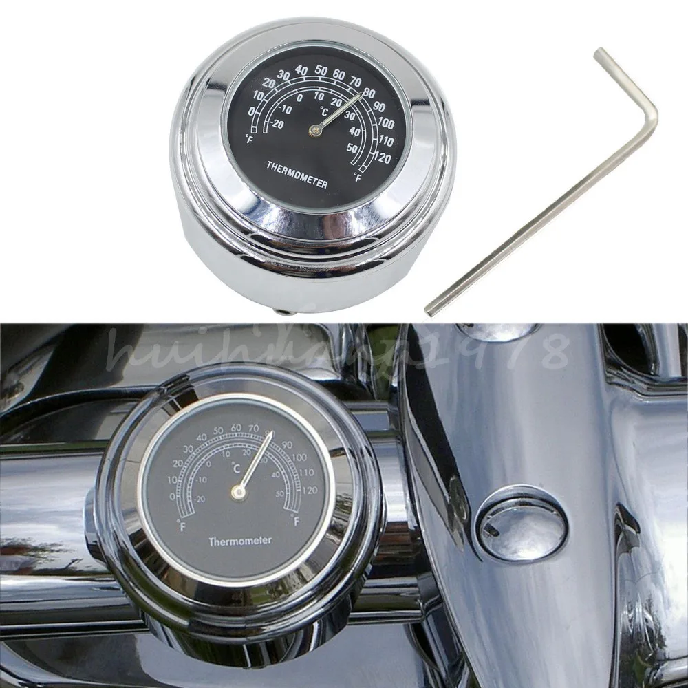 New 7/8'' 1'' Motocycle Handlebar Themometer Chrome Black Dial Clock For Yamaha Road Star Free Shipping
New 7/8'' 1'' Motocycle Handlebar Themometer Chrome Black Dial Clock For Yamaha Road Star Free Shipping