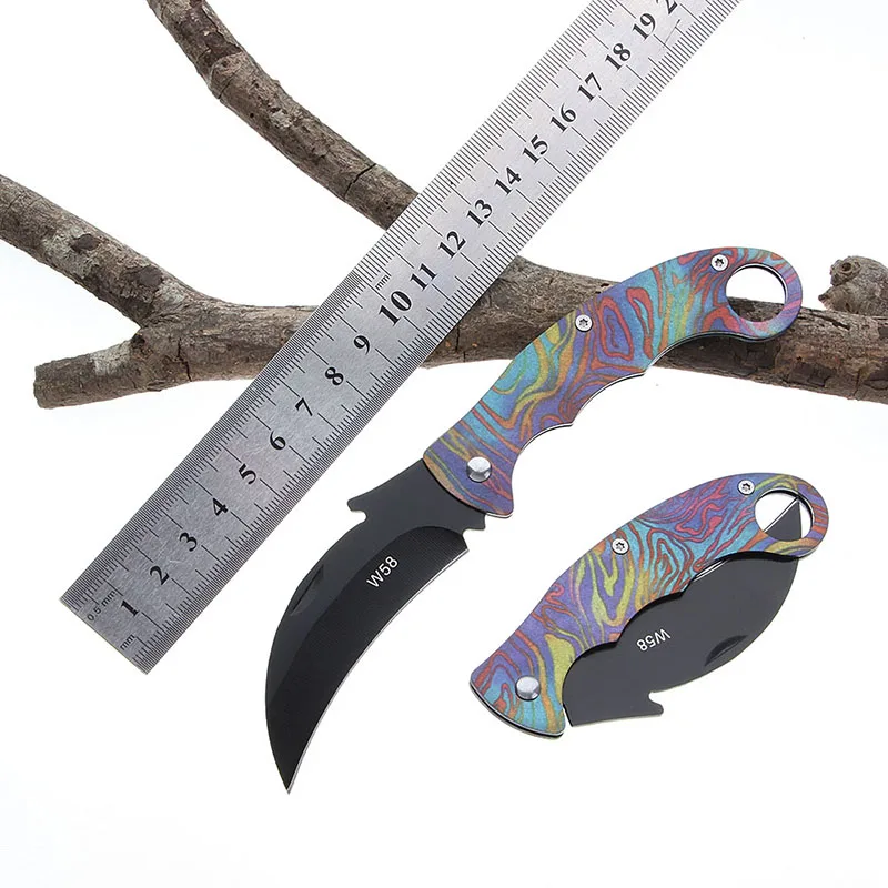 Knife Color handle outdoor folding camping survival Practical stainless steel fruit cutter claw knives
Knife Color handle outdoor folding camping survival Practical stainless steel fruit cutter claw knives