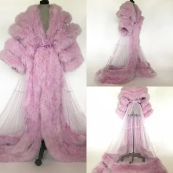 Luxury Tiered Feathers Night Robe Long Sleeves Sexy Party Sleepwear Custom Made Floor Length Nightgowns Robes
Luxury Tiered Feathers Night Robe Long Sleeves Sexy Party Sleepwear Custom Made Floor Length Nightgowns Robes