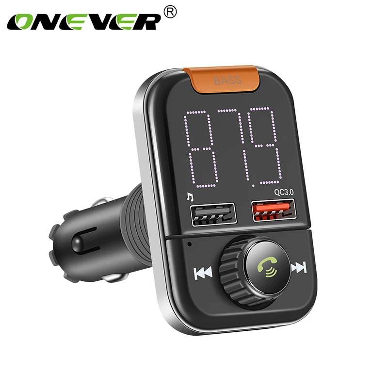 Onever Bass Button FM Modulator Bluetooth Wireless Car Mp3 Player Handsfree Car Kit FM Transmitter USB Charger LED Display NEW
Onever Bass Button FM Modulator Bluetooth Wireless Car Mp3 Player Handsfree Car Kit FM Transmitter USB Charger LED Display NEW