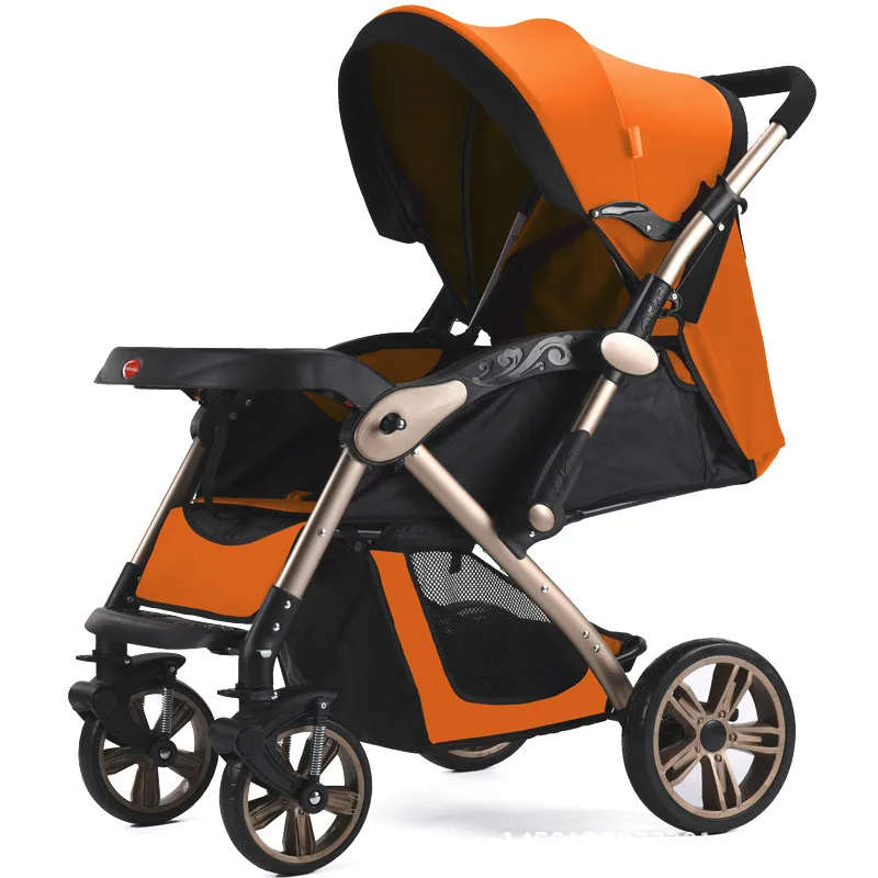Image Hot sale twins baby stroller portable shockproof wheel baby cart folding easy baby trolley