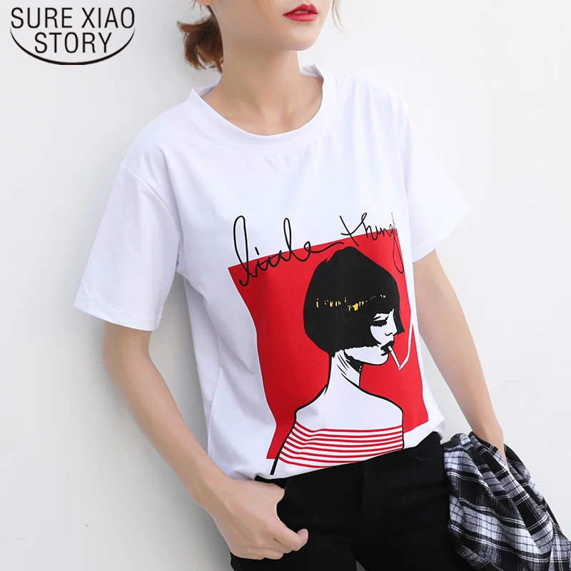 New Design Women Casual White T Shirt Female Short Sleeve Top Tees Printed t-shirt Women blusas mujer de moda 2019 4533 50
New Design Women Casual White T Shirt Female Short Sleeve Top Tees Printed t-shirt Women blusas mujer de moda 2019 4533 50